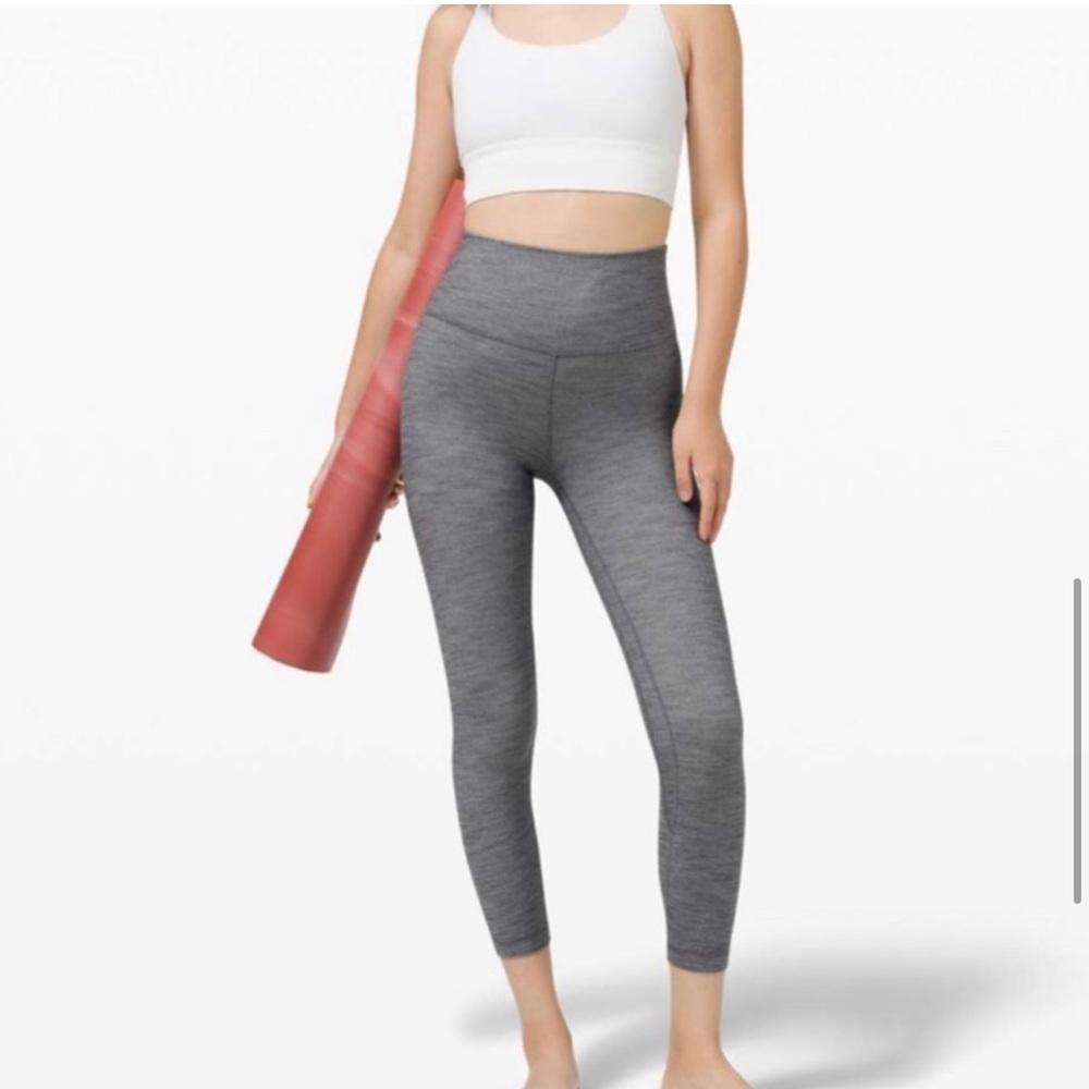 Lululemon Align Crop *21" Heathered Black 010
